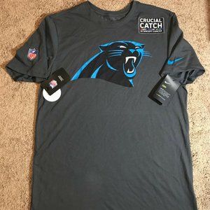 Carolina Panthers team-issued Nike Crucial Catch mens shirt, sz Large NWT!